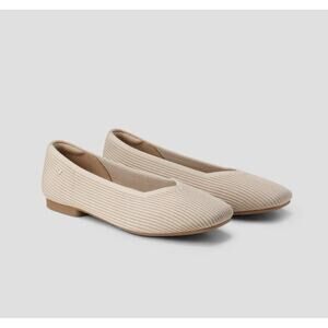 Vivaia Margot Square Toe V-cut Ballet Flats Sparkle Comfort Size 40.5 10.5 New